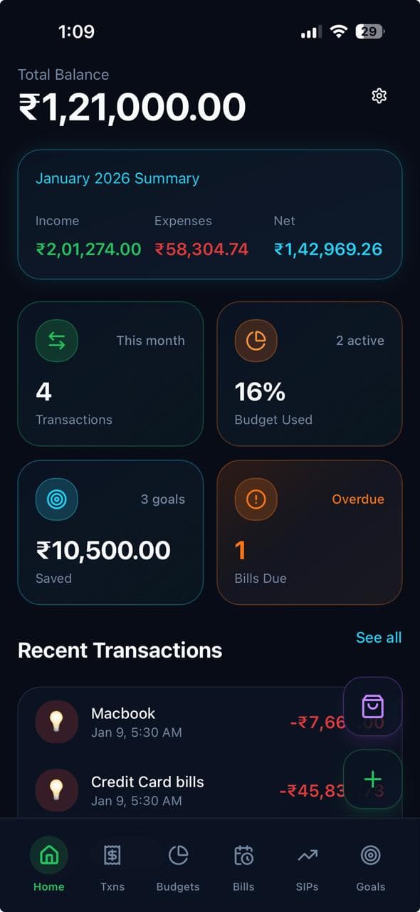 PocketPlan Dashboard